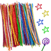 Glitter Metallic Chenille Stem Pipe Cleaners 3 Colors 100pcs